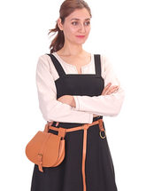 ANNA Wool Black - Medieval Viking Wool Apron Dress